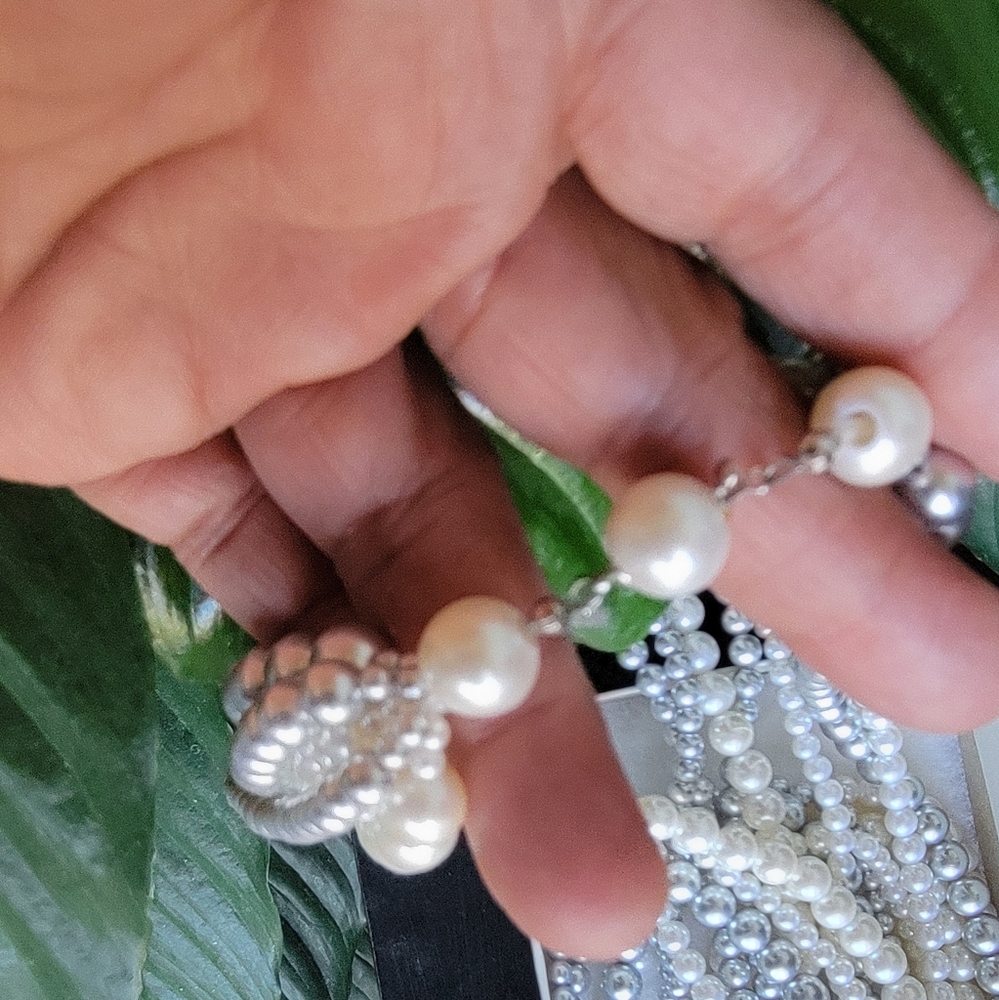MARVELLA 6 Strain 14 inch Simulated Pearl Necklace 😍 Vintage - Picture 7 of 8